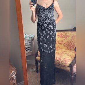 Lillie Rubin Open Back y2k beaded prom formal dress